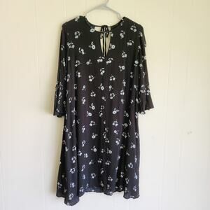 Glamorous Black and Blue Bell Sleeve Sundress